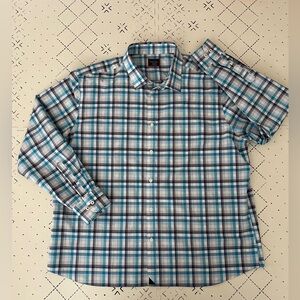 UntuckIt Graciano wrinkle free‎ 100% cotton button down shirt XXXL regular fit